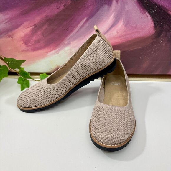 Eileen Fisher Etta Knit Slip-On Shoe in Blush Size 6 - Picture 9 of 15